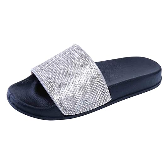 ? Loveso? 2019 Fashion Fusskleidung Damen Metallic Schlappen Glitzer Komfort Sandaletten Sandalen Offene Sandalen