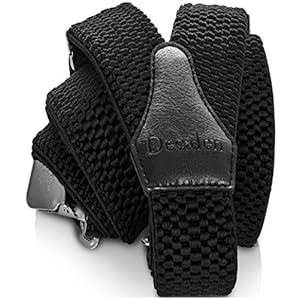 Decalen Mens Suspenders Very Strong Clips Heavy Duty Braces One Size Fits All Y Shape www.denim.fit