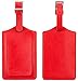 Travelambo Leather Luggage Bag Tags (red)