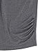 Timeson Pleated Blouse, Tunic Shirts Loose Fitting Shirts Drape Front Knit T Shirt Dark Grey Large