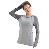LWJ 1982 Women's Long Sleeve Running Cool Dry Fit Shirts Athletic Tops