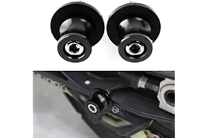 LQMY Universale M10 x 1.25 Motorcycle Swing arm Slider Spools Stand for Ninja 250 400 650R Z750 Z1000SX CFMOTO 450NK 450SS 450SR 450MT 800MT DUKE 125 390 RC125 RC390(Black)