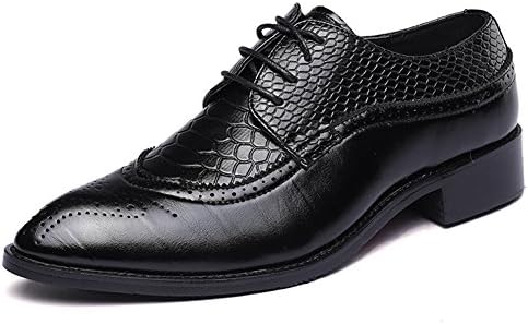 HYJ Men's Tuxedo Dress Shoes Fashion Perforated Black Oxfords Dress Shoes Size 13