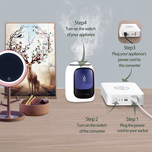 UMI 110V to 220V Step Up Voltage Converter 500Watts (LX-500) with wireless charging and USB port For China and Euro Appliances - Thumbnail 5