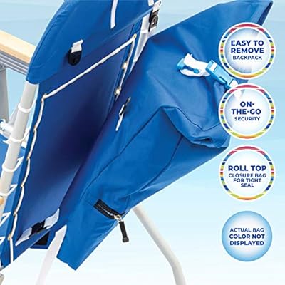 Rio Brands Beach Lace-Up Suspension Folding Beach Chair with Removable Storage Pack 51ZraS3oBcL