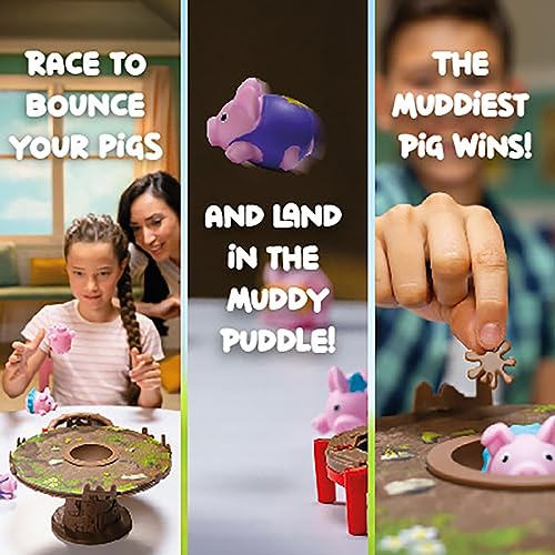 Pigs on Trampolines Family Game Skill & Action Bounce Pigs into