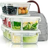 5 Pack 35.5oz Glass Meal Prep Containers 2