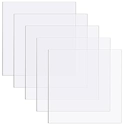 Zonon 5 Pcs Clear Polycarbonate Sheets 12 x 12 x