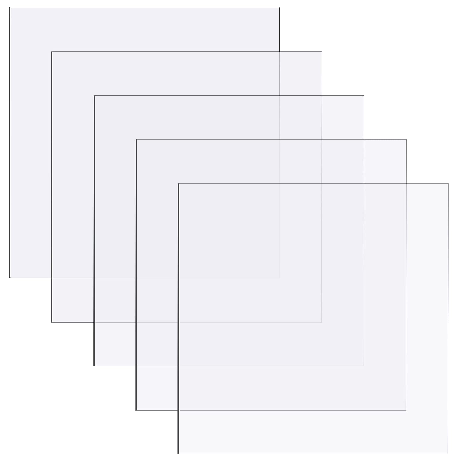 Zonon 5 Pcs Clear Polycarbonate Sheets 12 x 12 x
