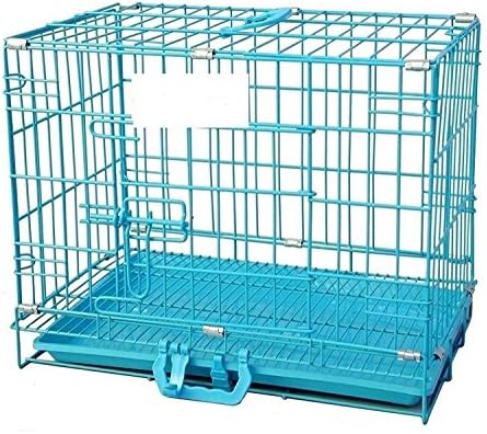 Pet Needs Metal Fold-able Cage/Crate with Plastic Removable Tray for Pets (Small- 24 inch- (L60 cm X W 42 cm XH45 cm))