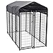 Heavy Duty Dog Cage - Lucky Dog Outdoor Pet Playpen - This Pet Cage is Perfect For Containing Small Dogs and Animals. Included is a Roof and Water-Resistant Cover (4'W x 8'L x 6'H) primary