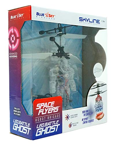 Panoware Robot Brigade Space Mini Drone Flying Helicopter Toy, Ghost