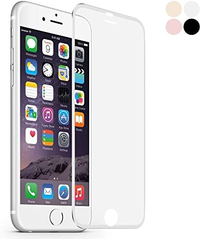 Metal 3D Full Coverage iPhone 8, 7, 6S, 6 Screen Protector Glass, Tempered Glass Screen Protector for Apple iPhone 6S, iPhone 6 7 8 (SILVER)