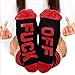 Yesido. Women's Men's Fuck Off Letter Print Funny Cotton Sports Crew Socks, Sports Socks