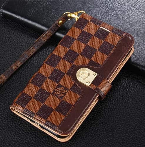 Galaxy S10 Plus Case, Classic Monogram PU Leather Wallet Case with Card Slots Magnet Clasp for Galaxy S10 Plus
