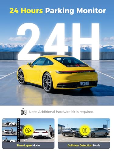 DDPAI Dash Cam for Cars, 2.5K+1080P Front and Rear, 1.9" Screen Dashcam Car Camera with WiFi, AI ISP Night Vision, Loop Recording, 24H Parking Monitor, G-Sensor, Max Support 256G, N2 Dual