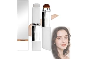 Heriyanashop Fond De Teint Color-Changing Foundation Stick with Built-in Brush Balm-to-Cream Texture Medium to Full Coverage 