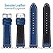 Fullmosa Compatible Apple Watch Band Leather 38mm 40mm 41mm 49mm 46mm 45mm 44mm 42mm for iWatch Ultra2/Ultra/SE/SE2/Series 10/9/8/7/6/5/4/3/2/1,38mm/40mm/41mm/42mm Dark Blue + silver buckle