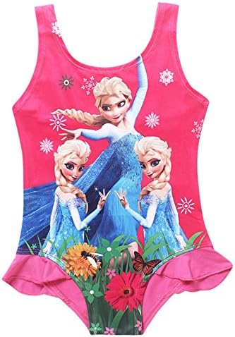 Wengift Little and Big Girls Frozen Princess One Piece Swimwear 3-11 Years Old
