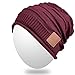 Mydeal Wireless Bluetooth Beanie Hat Headphones Headsets Music Audio Cap with Speakers Mic Hands Free for Women Men Outdoor Sports,Compatible with Iphone 7/7 plus,Samsung,Christmas Gifts - Burgundy