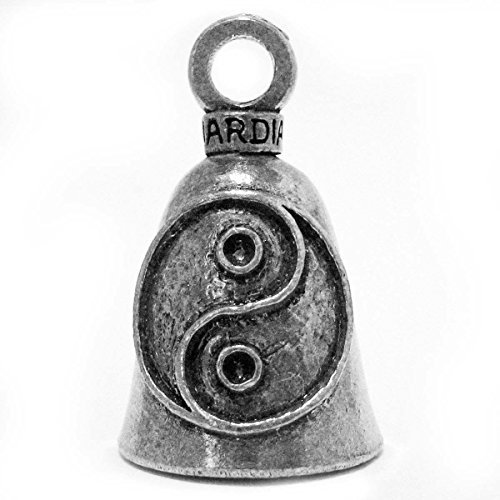GuardianÂ® Yin Yang Metallic Motorcycle Biker Luck Gremlin Riding Bell or Key Ring
