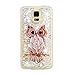 Urberry Galaxy S5 Case, Sparkling Liquid Case, Bling Glitter Case for Samsung Galaxy S5 with a Screen Protector (Owl)
