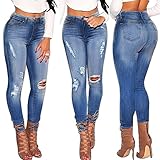 Women's High Waisted Stretch Skinny Denim Light Wash Jeans