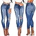 Women's High Waisted Stretch Skinny Denim Light Wash Jeans