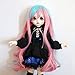 1/3 BJD Doll Wig High Temperature Synthetic Long Soft Loosen Big Wavy Pink Blue Ombre Blonde Fiber Hair Wig BJD Doll Wigs for 1/3 1/4 1/6 1/8 BJD SD Doll(TF2513-88-T2311)