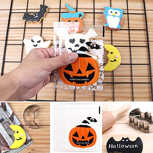 image for BAKHUK Halloween Cookie Cutter Set - 11 Pieces - Pumpkin, Wizard Hat, 