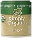 Simply Organic Ginger Root Ground Certified Organic, 0.42-Ounce Containers (Pack of 6)