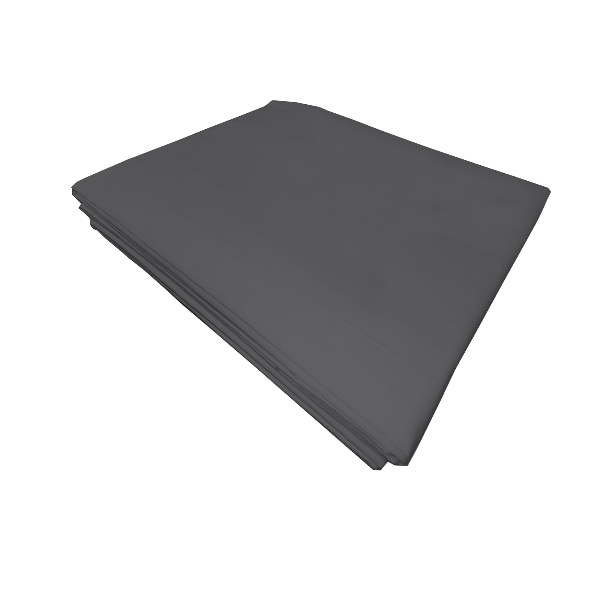 PENSIERI DELICATI Double Bed Sheet 250 x 300 cm, Flat Sheet in Plain Colour, Made of 100% Cotton, Made in Italy, Anthracite