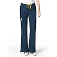 WonderWink Women's Scrubs Romeo Six-Pocket Flare Leg Pant - XS-5XL, 6 Pockets, Elastic Waistband with Convertible Drawstring