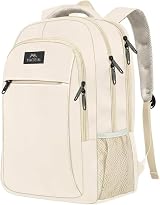 MATEIN Travel Laptop Backpack 15.6 Inch Anti Theft Water Resistant Beige
