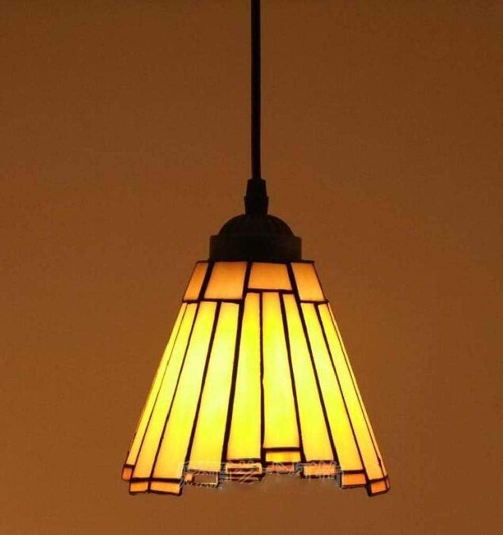 Pendant Light, Retro Tiffany Style Stained Glass lampshade Ceiling Pendant, Single Head Mini E27 Hanging Light for Living Room Bedroom Kitchen Hallway