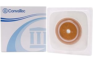 ConvaTec 125260 SUR-FIT Natura Two-Piece Stomahesive Skin Barrier with Tape Collar, Cut-to-Fit, Flexible, White, 2-1/4" Flange, 5" Length, 5" Width, Pack of 10