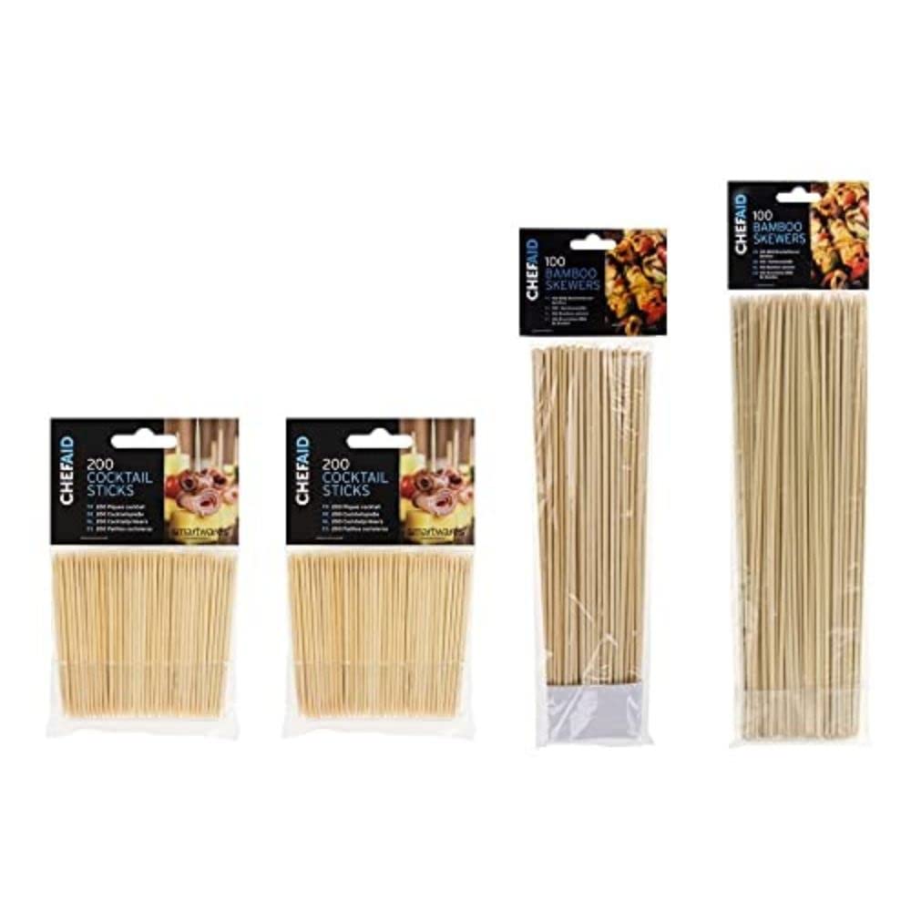 Chef Aid 61E41404 Bamboo Skewers, Light Brown