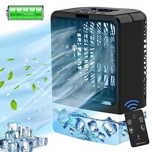 Mobile Klimaanlage - Luftkühler, Tragbare Klimaanlage mit 4000mAh Eingebauter Akku, Fernbedienung, Timer, Mini Klimaanlage für Haus/Büro/Camping