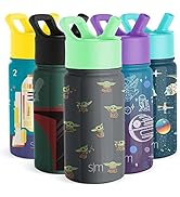 Simple Modern Star Wars Baby Yoda Grogu Water Bottle for Kids Reusable Cup with Straw Lid Insulat...