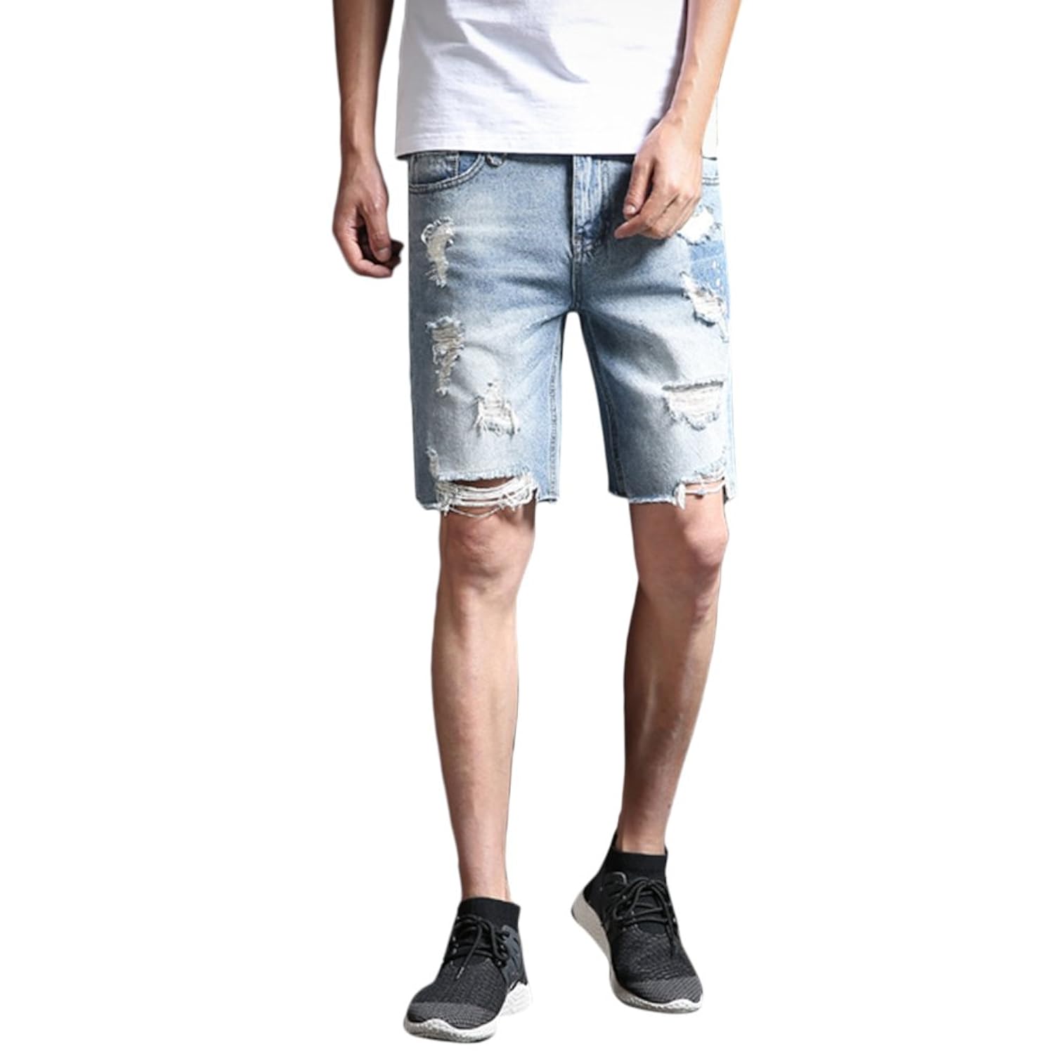 Zhuhaitf Vaqueros Cortos Hombre Jeans Rotos Pantalones Cortos