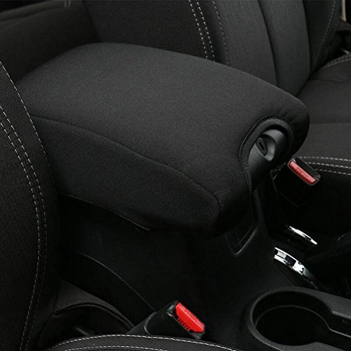 FMtoppeak Neoprene Center Console Armrest Cushion Pad Guard for 2011-2017 Jeep Wrangler JK Sahara Sport Rubicon X & Unlimited
