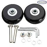 Mohoo 1 Pair Luggage Suitcase Replacement Wheels OD 50 (1.97'') 18 Axles 35 Repair Set for Luggage Suitcase