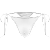ZXGHIJJ Men's Bikini Thongs Tie Side G String Comfortable T Back Briefs Adjustable Underwears