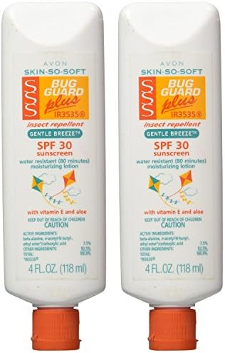 Avon SKIN-SO-SOFT Bug Guard PLUS, SPF 30 Gentle nwTeQ Breeze, 4 Oz (2 Pack)