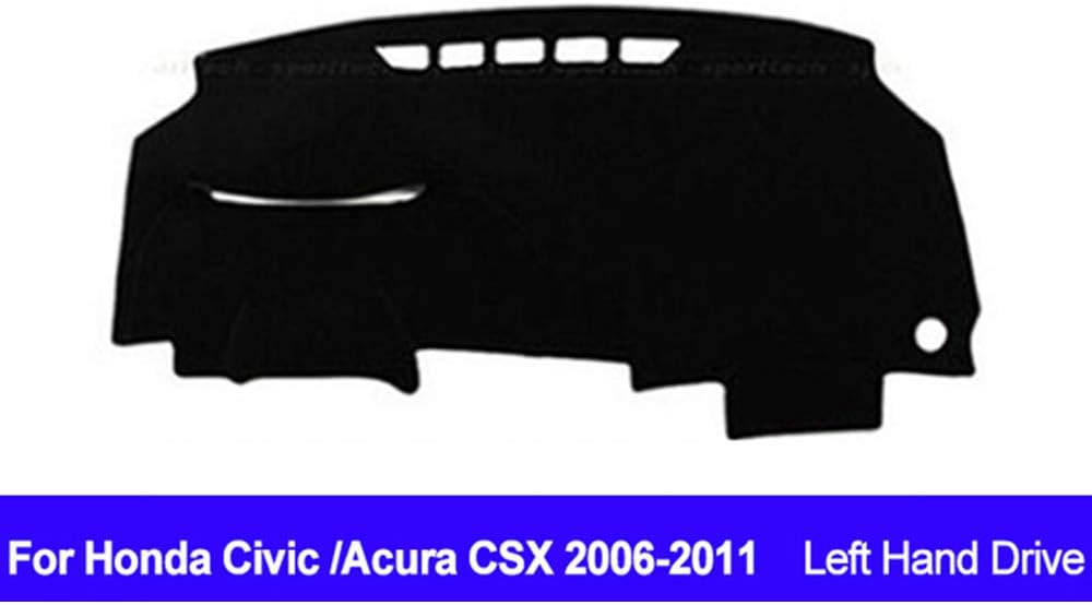 AUCD Car Dashboard Cover Dash Mat Dash Board Pad Carpet Dashmat Anti-UV for Honda Civic Acura CSX 2006 2007 2008 2009 2010 2011