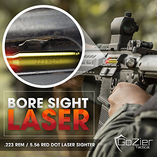 223 Laser Bore Sight Red Dot inChamber Cartridge .223 REM / 5.56 Red