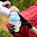 Universal Stroller Cup Holder + 2 Hooks | Attachable Drink Holder Fits All Strollers, Bike, Wheelchair, Pushchair | Adjustable Water Bottle Holder by Aflario