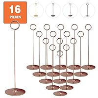 Urban Deco Place Card Holder Table Number Holder Wedding Card Holder 12 inch Set of 16 for Restaurants Weddings Banquets (12" Rose Gold Place Card Holder)