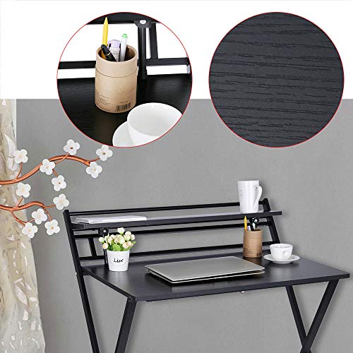 Folding Lift Study Desk for Small Space Home Office Desk Simple Laptop Writing Table,80x 50x72