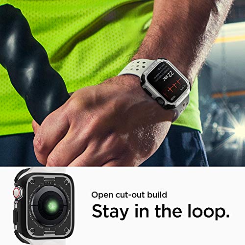 Spigen Tough Armor Compatible con Apple Watch Funda para 44 mm Serie 5 / Serie 4 -Plateado - Imagen 5